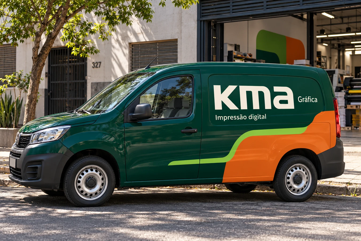Comunicação visual em movimento: conceito de envelopamento e adesivação de frotas Kma